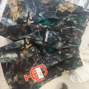 Camouflage Athletic Shorts with Logo